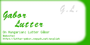 gabor lutter business card